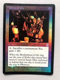 Mtg Carte Magic Timeshifted Claws of Gix FOIL NM - Image 1