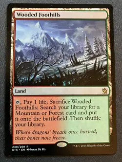 MTG Wooded Foothills {Khans of Tarkir} - NM - Image 1