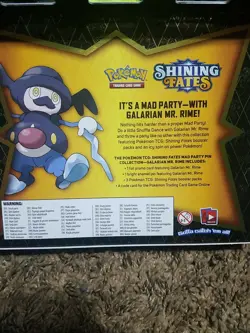 Pokemon TCG Shining Fates Galarian Mr. Rime Mad Party Pin Collection - Image 2