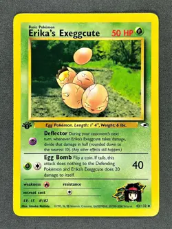Erika's Exeggcute - 43/132 - Uncommon - 1st Edition NM-Mint Pokemon G1 - Gym - Image 1