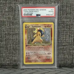 1st Edition 2000 Pokemon Neo Genesis Typhlosion Holo - PSA 4 - Image 1