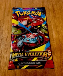 HEAVY Pokemon TCG Mega Evolution - Factory Sealed Booster Pack (22.52g!) - Image 2