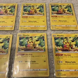 Lot of (10) Pokemon TCG Pikachu Sword & Shield - Lost Origin 052/196 MINT Rare - Image 3