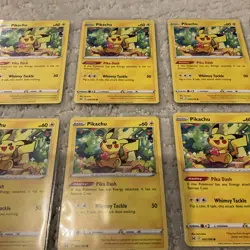 Lot of (10) Pokemon TCG Pikachu Sword & Shield - Lost Origin 052/196 MINT Rare - Image 4