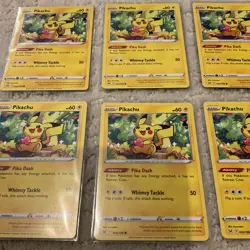 Lot of (10) Pokemon TCG Pikachu Sword & Shield - Lost Origin 052/196 MINT Rare - Image 5
