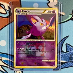 Crobat 14/95 - League Promo Crosshatch Holo Pokemon HGSS Unleashed - ENG NM - Image 1
