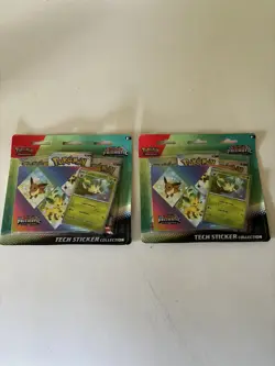 Pokemon Prismatic Evolutions Tech Sticker Collection Leafeon LOT OF 2 - Image 1