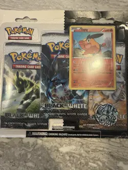 Pokemon Black & White Base 3 Pack Blister Booster Pack NEW Sealed - Image 1