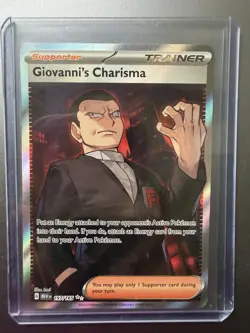 Giovanni's Charisma SR 197/165 Ultra Rare Pokemon Scarlet & Violet 151 NM - Image 1