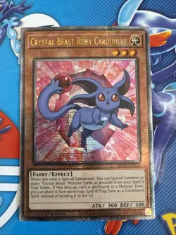 Yugioh x1 Crystal Beast Ruby Carbuncle MP24-EN020 Quarter Century (Near Mint!) - Image 1
