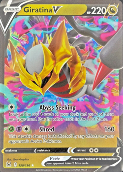 Giratina V 130/196 Lost Origin Holo Ultra Rare TCG Pokemon Card NM - Image 1