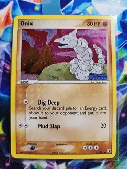 2005 EX-Unseen Forces Onix Reverse Holo Stamped Pokemon Card - Image 1