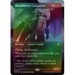 FOIL BLOODTHIRSTY CONQUEROR (BORDERLESS) Foundations FDN Magic MTG MINT CARD - Image 1