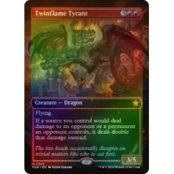 FOIL TWINFLAME TYRANT (BORDERLESS) Foundations FDN Magic MTG MINT CARD - Image 1