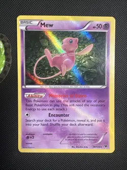 Pokemon Mew TCG Holo Rare Card 29/124 XY Fates Collide - Image 1