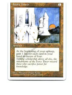 Ivory Tower Artifact Rare Revised Edition MTG LP Exc+/NM - Image 1