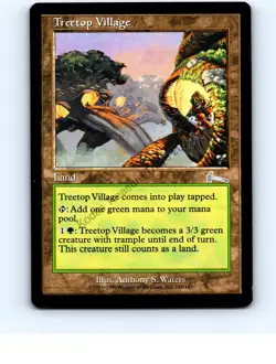 Treetop Village #143 Uncommon Urza's Legacy MTG NP Near Mint or Better - Image 1