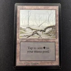 Magic the Gathering MTG Swamp v.2 (Low) Beta NM (Beta Bob) - Image 1