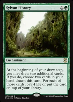 1 x Sylvan Library - Eternal Masters - Moderate Play - MTG - Image 1