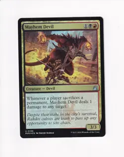MAGIC THE GATHERING MTG RAVNICA REMASTERED FOIL MAYHEM DEVIL - Image 1