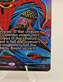 MTG Saw in Half (Borderless) Marvel FOIL MAR 0021 Magic The Gathering Spiderman - Image 3