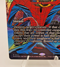 MTG Saw in Half (Borderless) Marvel FOIL MAR 0021 Magic The Gathering Spiderman - Image 4