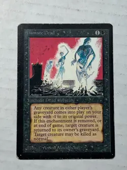 ***Beta Animate Dead*** MTG Beta Magic The Gathering MP - Image 1