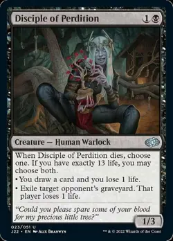 Disciple of Perdition Light Play, English Magic the Gathering MTG Jumpstart 2022 - Image 1