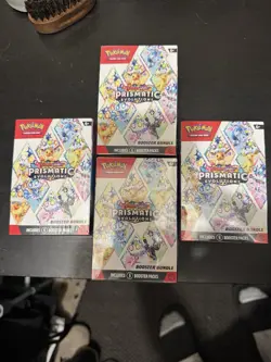 Pokemon Prismatic Evolutions Booster Bundle Factory Sealed New In Hand 4 PACK - Image 1