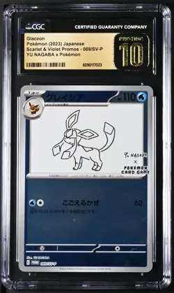 CGC 10 Pristine Pokemon Glaceon Yu Nagaba Japanese Reverse Holo Promo 069/SV-P - Image 1