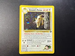 Pokemon TCG Giovanni's Persian 8/132 Gym Challenge Holo Rare Unlimited LP+ Swirl - Image 1