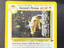 Pokemon TCG Giovanni's Persian 8/132 Gym Challenge Holo Rare Unlimited LP+ Swirl - Image 2