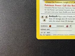 Pokemon TCG Giovanni's Persian 8/132 Gym Challenge Holo Rare Unlimited LP+ Swirl - Image 3
