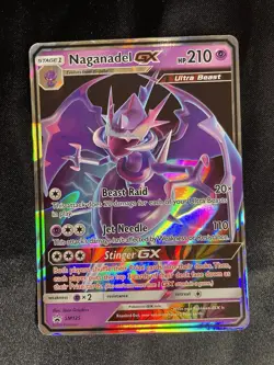 Pokemon TCG Naganadel GX Holo Ultra Rare #125 Sun and Moon Hidden Fates NM Promo - Image 1