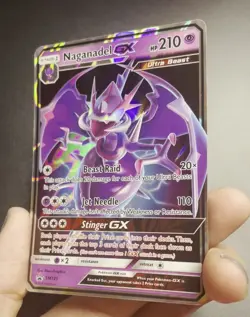 Pokemon TCG Naganadel GX Holo Ultra Rare #125 Sun and Moon Hidden Fates NM Promo - Image 2
