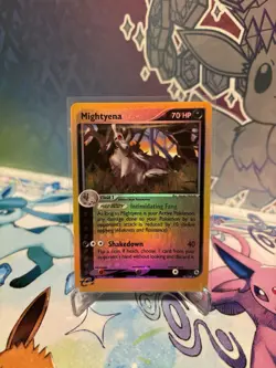 Pokemon TCG Mightyena 10/109 EX Ruby and Sapphire Reverse Holo Holo Rare LP - Image 1