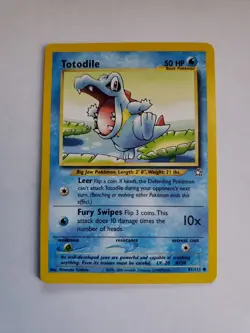 Pokemon TCG | Totodile 81/111 1st Edition Non-Holo | Neo Genesis - Image 1
