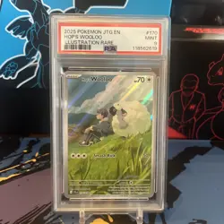 2025 POKEMON JTG EN-JOURNEY TOGETHER ILLUSTRATION RARE #170 HOP'S WOOLOO PSA 9 - Image 1