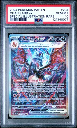 2024 POKEMON PAF EN-PALDEAN FATES SPECIAL ILLUSTRATION RARE CHARIZARD EX PSA 10 - Image 1