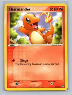 Pokemon TCG Charmander - 057/112 57/112 FireRed & LeafGreen Normal HP - Image 1