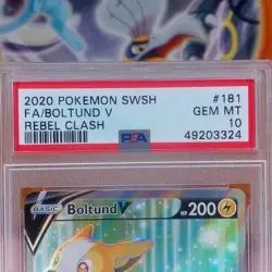 Gem Mint PSA 10 2020 Pokemon Sword And Shield Boltund V Full Art 181/192 - Image 5