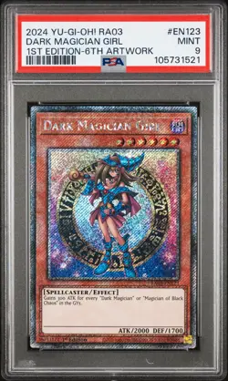 2024 YU-GI-OH! RA03-QUARTER CENTURY BONANZA #EN123 DARK MAGICIAN GIRL PSA 9 - Image 1