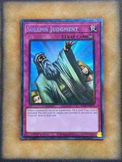 Yugioh Solemn Judgment RA02-EN075 Prismatic Collector Rare 1st Ed NM - Image 1