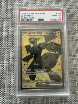 2025 Pokemon Zekrom EX Ultra Rare Card PSA 10 Gem Mint - Image 1