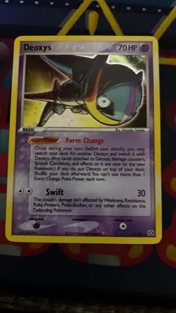 Pokemon TCG Deoxys 2/106 Speed Forme EX Emerald Holo Rare Card 2005 NM - Image 1