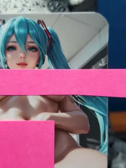 1/1 Only 1 Made Hatsune Miku Anime NSFW Topless Lonestar Customs Waifu Card - Image 3