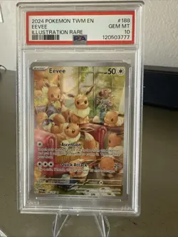 Pokemon Eevee TCG Illustration Rare Card Twilight Masquerade 188/167 PSA 10! - Image 1