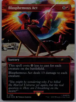 Blasphemous Act Foil #1756 NM/M Marvel Deadpool Secret Lair MTG Magic Card - Image 1