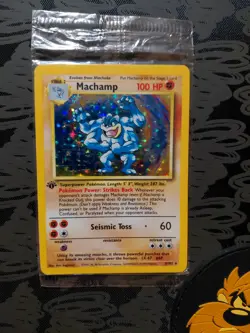 Pokemon TCG Machamp Base Set Holo Unlimited Holo Rare 1st Edition Card 8/102 - Image 1