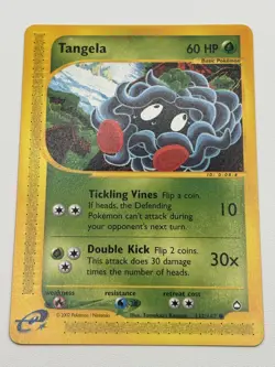 Tangela 112/147 Aquapolis Common Regular Pokemon E Series Card Vintage 2002 LP - Image 2